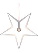 Dekorationsstjärna hängande metall vit
