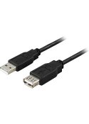 Kabel DELTACO USB 2.0 A Ha - A ho 2m