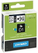Tape DYMO D1 6mm svart på vit