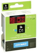 Tape DYMO D1 24mm svart på röd