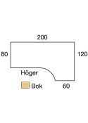 Bord El H 2x1,2x0,8x0,6m boklaminat/grå