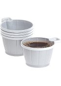 Kaffekopp plast 21cl silver/vit (50)