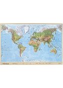 Karta Världen rullad i tub 137x85cm