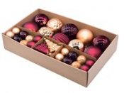 Dekoration Julkulor mix plast 50p