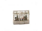 Dekoration lusthus vatten 23,5x8,5cm vit