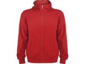 Hoodie zip ROLY Montblanc uni röd XL