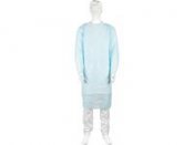 Förkläde 112x1250mm lång ärm blå 20/fp