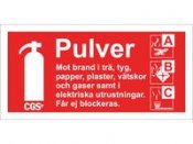 HOUSEGARD Skylt BRANDSLÄCKARE PULVER 10x20cm