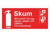 HOUSEGARD Skylt BRANDSLÄCKARE SKUM 10x20cm