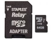 Minneskort STAPLES MicroSDHC/XC 64GB