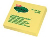 Notes STAPLES Recycl Sticky 76x76 mm gul