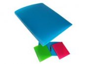 Emo Ringpärm A4 i plast neonblå