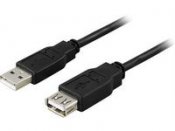 Kabel DELTACO USB 2.0 A Ha - A ho 1m