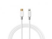 Kabel NEDIS Lightning - USB-C 3m Vit