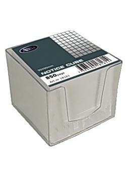 Blockkub inkl. hållare vitt papper