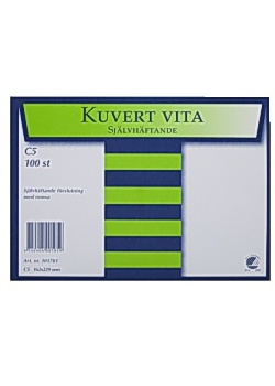 Kuvert konsument fp C5 Vit P/S 100/fp