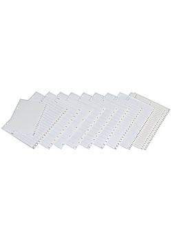 Plastregister A4+ 1-12 225/240x297mm vit