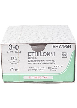 Sutur Ethilon 3-0FS-1 nål 75cm tråd (36)