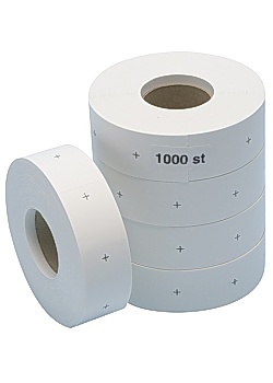 Kartongetikett 30x36mm neutral på rulle