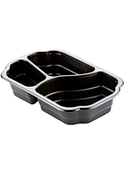 Duniform 3-fack takeaway PP svart (246)