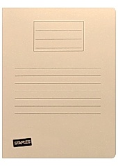 Mapp STAPLES 3-klaff A4 brun