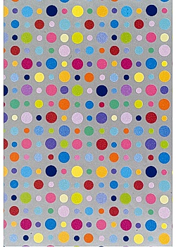 Presentpapper 57cmx154m Prickar silver