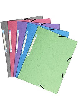 Gummibandsmapp SATIN sort. färger (25)