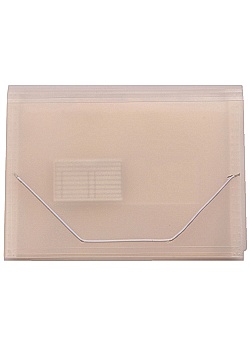 Hemarkiv A4 12 fickor transparent vit