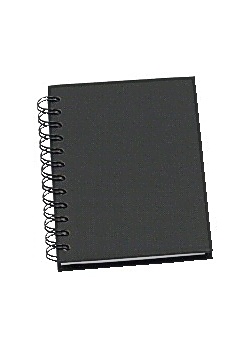 Ant.bok GRIEG Design A7 80g linj svart