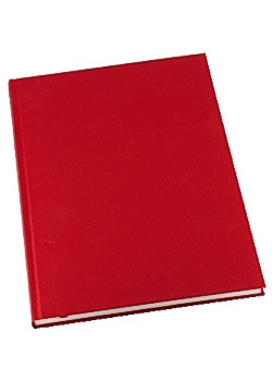Antbok GRIEG Design inb A4 100g linj röd