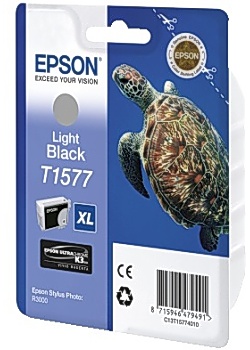 Bläckpatron EPSON C13T15774010 lj.svart