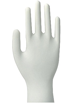 Handske latex m puder M 100/FP