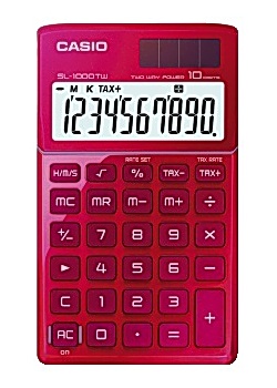 Miniräknare CASIO SL-1000TW röd