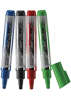 Whiteboardpenna BIC Velleda liquid 4/fp