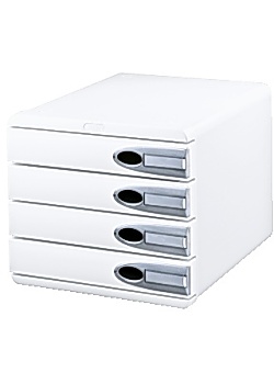 Blankettbox LEITZ Allura 4 lådor vit