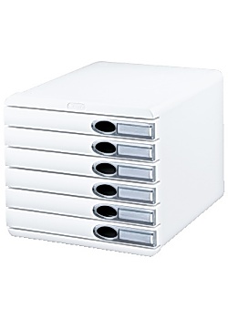 Blankettbox LEITZ Allura 6 lådor vit