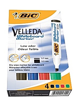 Whiteboardpenna BIC Velleda 1754 ECO 4/f