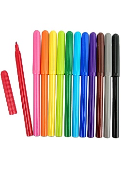 Fiberpenna 12 färger