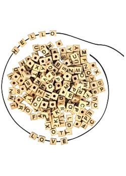 Träpärlor ABC (300)