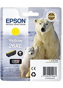Bläckpatron EPSON C13T26344010 gul