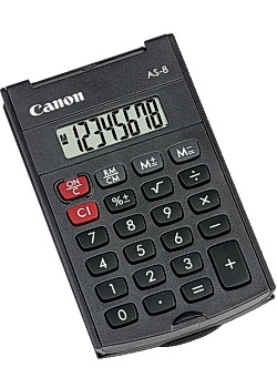 Miniräknare CANON AS-8 svart