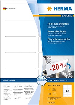 Etikett HERMA Movable 88,9x46,6mm (1200)