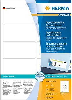 Etikett HERMA Movable 96x50,8mm (1000)