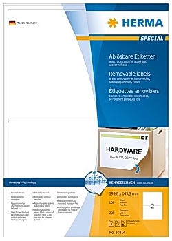 Etikett HERMA Movable 199,6x143,5mm(200)