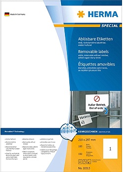 Etikett HERMA Movable 210x297mm (100)