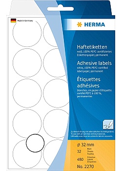 Etikett HERMA Allround 32mm vit (480)