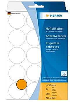 Etikett HERMA Allround32mm orange(480)
