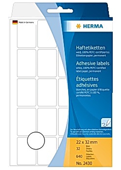 Etikett HERMA Allround 22x32mm vit (640)