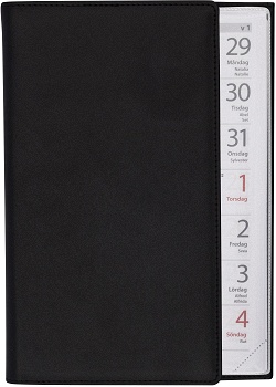 Stor Veckokalender konstläder svart-1107