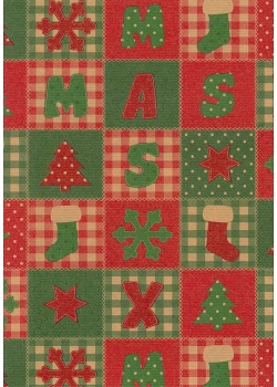 Julpapper 70cmx20m Gingham Patch